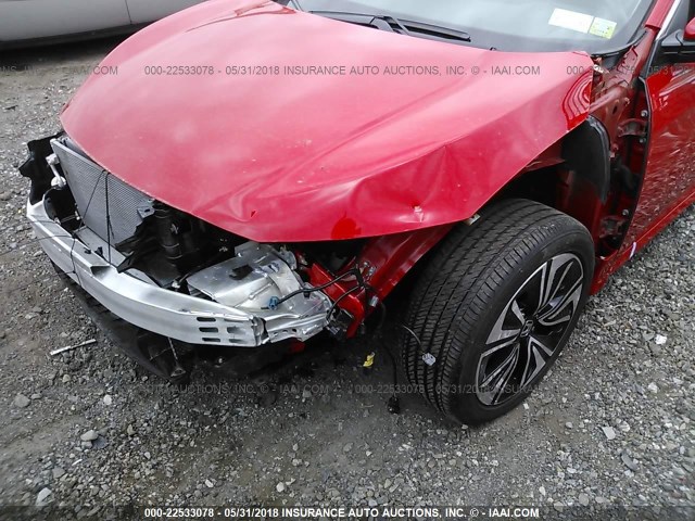 2HGFC1F79HH643225 - 2017 HONDA CIVIC EXL წითელი ფოტო 6