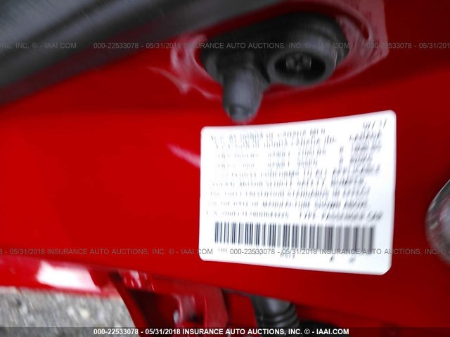 2HGFC1F79HH643225 - 2017 HONDA CIVIC EXL წითელი ფოტო 9