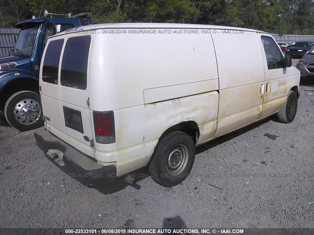 1FTRE14263HA50742 - 2003 FORD ECONOLINE E150 VAN WHITE photo 4