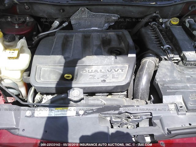 1B3HE78K17D428439 - 2007 DODGE CALIBER R/T RED photo 10