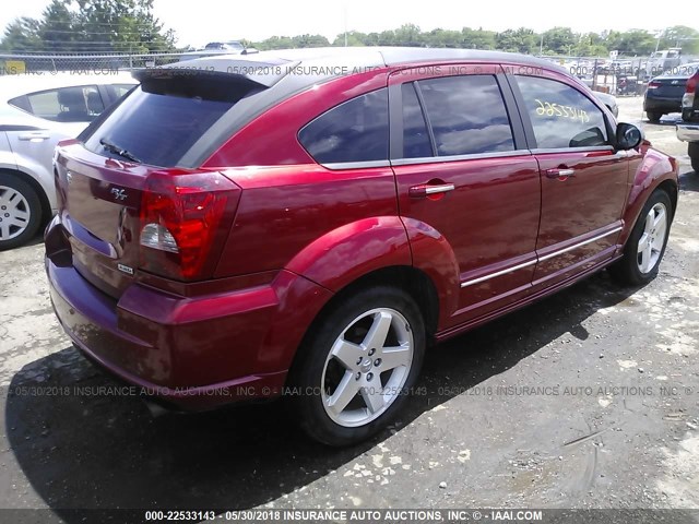 1B3HE78K17D428439 - 2007 DODGE CALIBER R/T RED photo 4