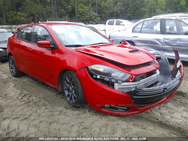 1C3CDFGB3GD816266 - 2016 DODGE DART GT SPORT RED photo 1