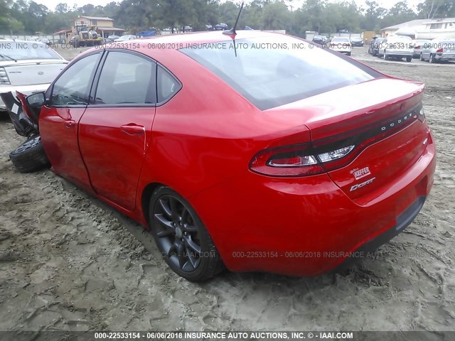 1C3CDFGB3GD816266 - 2016 DODGE DART GT SPORT RED photo 3