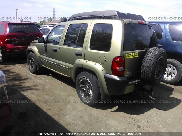1J8GL38K43W642647 - 2003 JEEP LIBERTY RENEGADE GREEN photo 3
