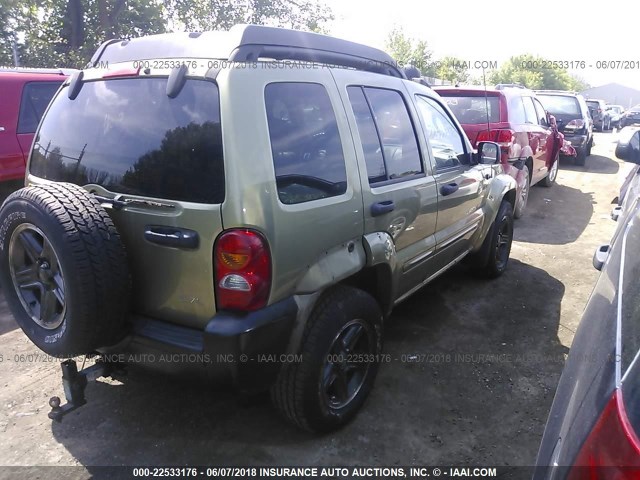 1J8GL38K43W642647 - 2003 JEEP LIBERTY RENEGADE GREEN photo 4