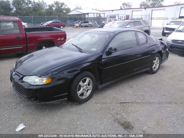 2G1WW12E939225706 - 2003 CHEVROLET MONTE CARLO LS BLACK photo 2
