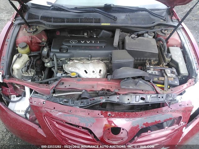 4T1BE46K99U411957 - 2009 TOYOTA CAMRY SE/LE/XLE წითელი ფოტო 10