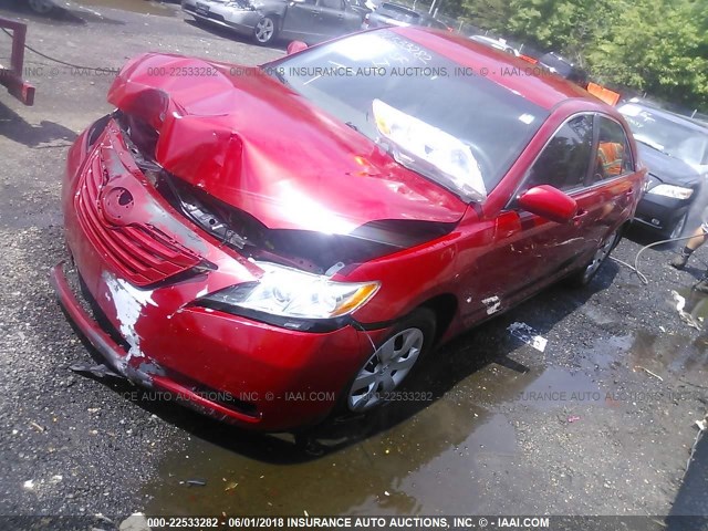 4T1BE46K99U411957 - 2009 TOYOTA CAMRY SE/LE/XLE RED photo 2