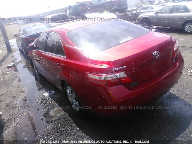 4T1BE46K99U411957 - 2009 TOYOTA CAMRY SE/LE/XLE წითელი ფოტო 3