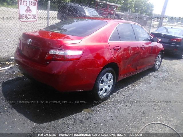 4T1BE46K99U411957 - 2009 TOYOTA CAMRY SE/LE/XLE წითელი ფოტო 4