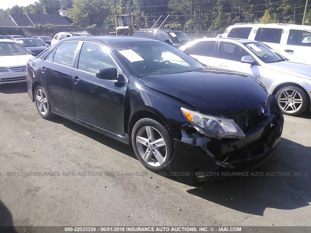 4T1BF1FK1CU174870 - 2012 TOYOTA CAMRY SE/LE/XLE BLACK photo 1