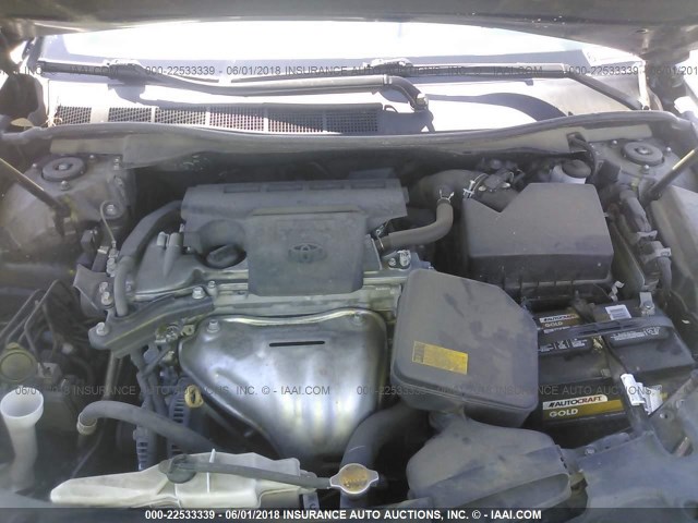 4T1BF1FK1CU174870 - 2012 TOYOTA CAMRY SE/LE/XLE BLACK photo 10