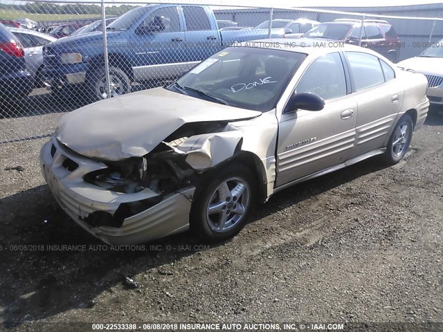 1G2NF52F92C109663 - 2002 PONTIAC GRAND AM SE1 GOLD photo 2