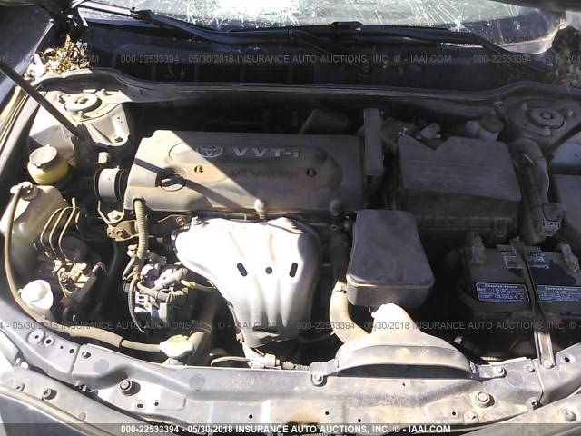 4T4BE46K07R007402 - 2007 TOYOTA CAMRY NEW GENERAT CE/LE/XLE/SE GRAY photo 10