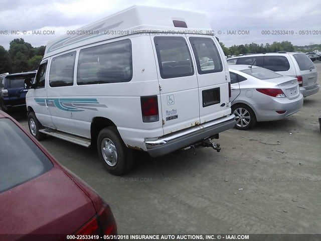 1FTNE24W35HB32230 - 2005 FORD ECONOLINE E250 VAN WHITE photo 3