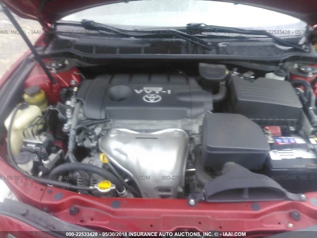 4T1BF3EK4AU508898 - 2010 TOYOTA CAMRY SE/LE/XLE RED photo 10