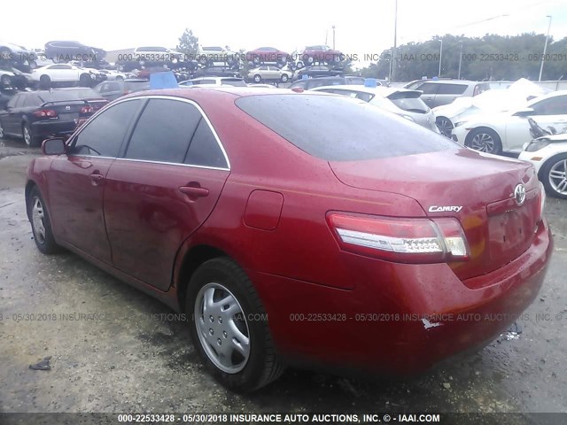 4T1BF3EK4AU508898 - 2010 TOYOTA CAMRY SE/LE/XLE RED photo 3