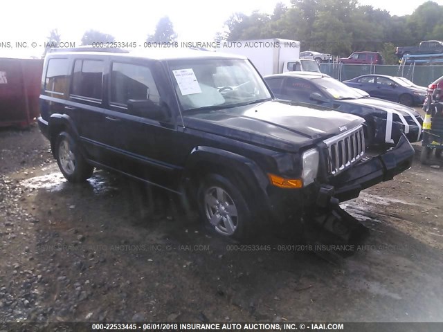 1J8HG48K77C647539 - 2007 JEEP COMMANDER BLACK photo 1