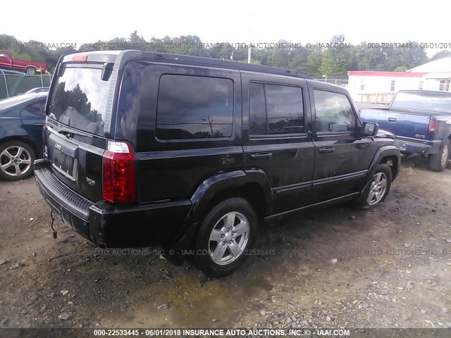1J8HG48K77C647539 - 2007 JEEP COMMANDER BLACK photo 4