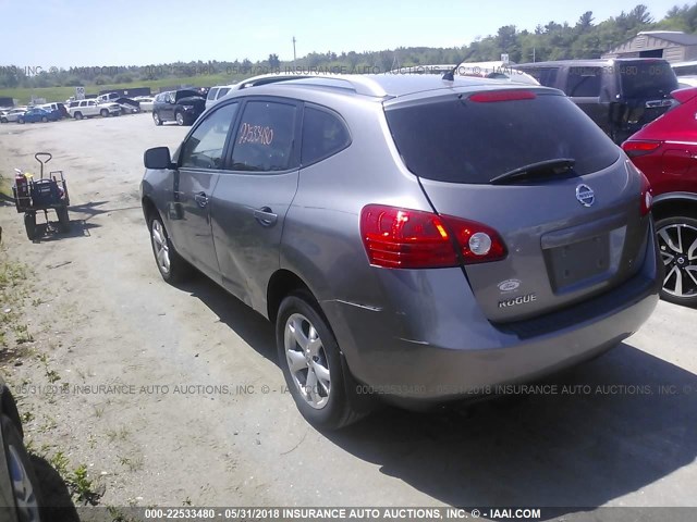 JN8AS58T58W300026 - 2008 NISSAN ROGUE S/SL GRAY photo 3