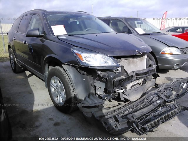 1GNKRFKD6GJ287888 - 2016 CHEVROLET TRAVERSE LS GRAY photo 1