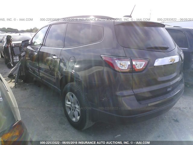 1GNKRFKD6GJ287888 - 2016 CHEVROLET TRAVERSE LS GRAY photo 3