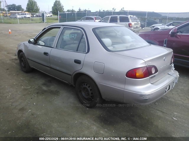 2T1BR12E11C426428 - 2001 TOYOTA COROLLA CE/LE/S TAN photo 3