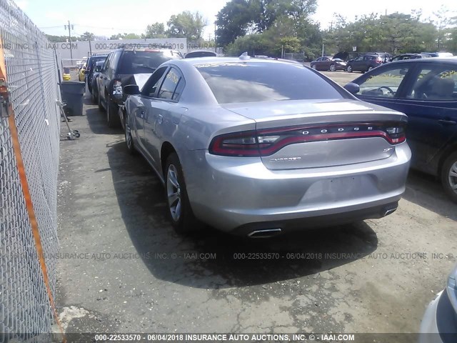 2C3CDXHGXGH132625 - 2016 DODGE CHARGER SXT GRAY photo 3