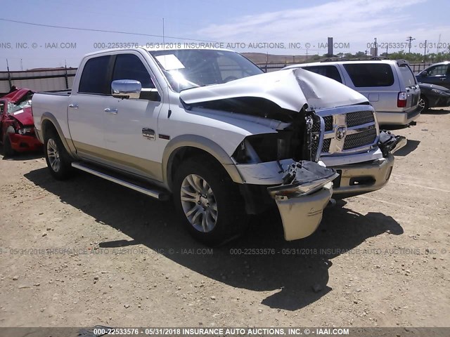 1C6RR7PM3GS154349 - 2016 RAM 1500 LONGHORN WHITE photo 1