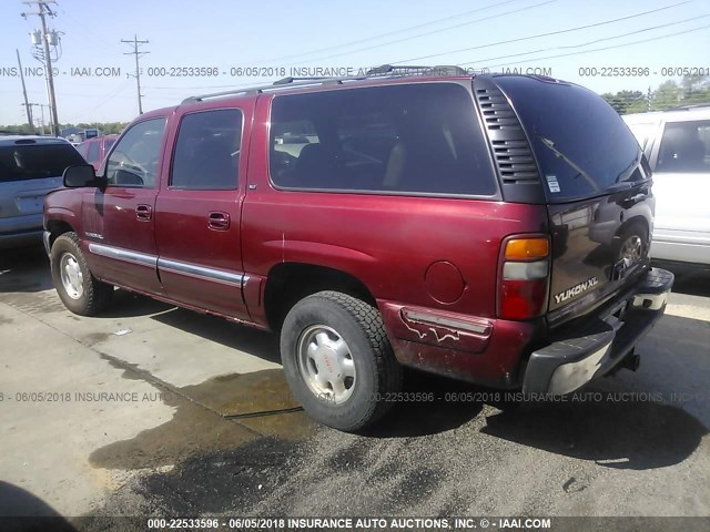 1GKFK16Z82J141545 - 2002 GMC YUKON XL K1500 RED photo 3