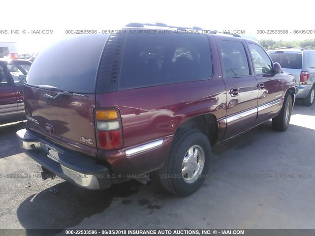 1GKFK16Z82J141545 - 2002 GMC YUKON XL K1500 RED photo 4