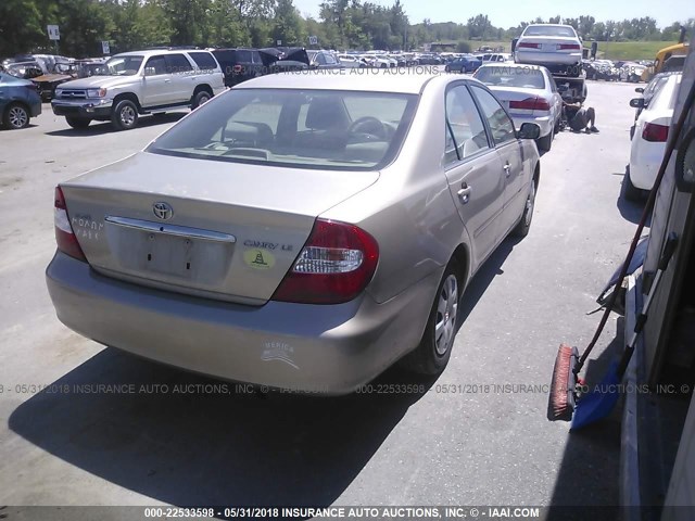 4T1BE32K24U871874 - 2004 TOYOTA CAMRY LE/XLE/SE GOLD photo 4