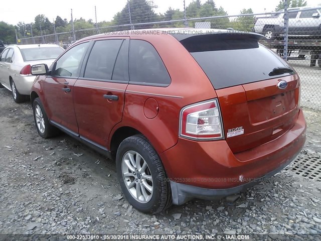 2FMDK36C98BA79298 - 2008 FORD EDGE SE ORANGE photo 3