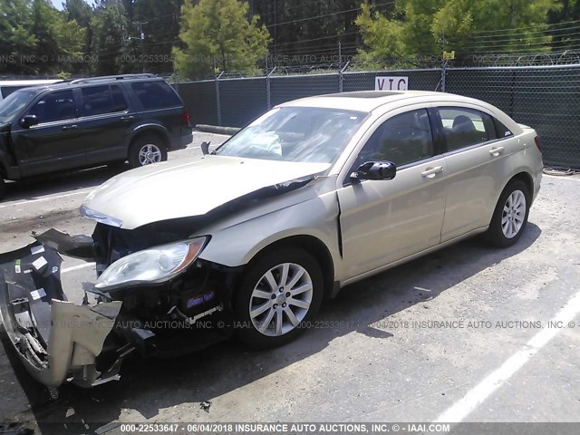 1C3BC1FB0BN500877 - 2011 CHRYSLER 200 TOURING GOLD photo 2