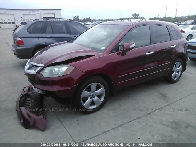 5J8TB18238A019166 - 2008 ACURA RDX RED photo 2