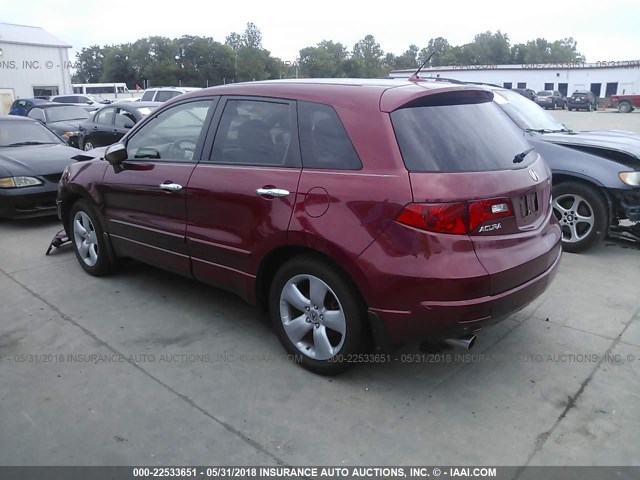 5J8TB18238A019166 - 2008 ACURA RDX RED photo 3