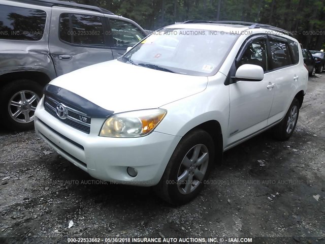 JTMBK31V775037803 - 2007 TOYOTA RAV4 LIMITED WHITE photo 2