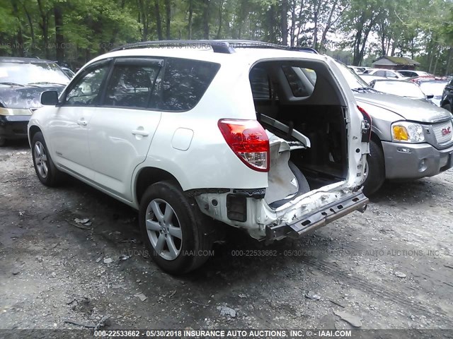 JTMBK31V775037803 - 2007 TOYOTA RAV4 LIMITED WHITE photo 3