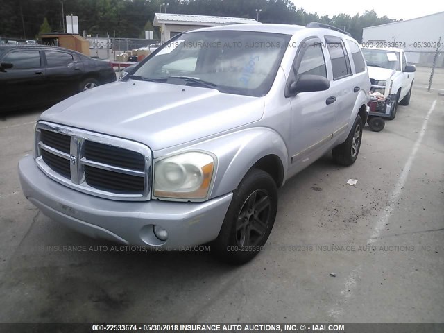 1D4HB48N74F217605 - 2004 DODGE DURANGO SLT SILVER photo 2