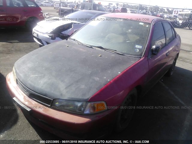 JA3AY26C71U009930 - 2001 MITSUBISHI MIRAGE ES RED photo 2