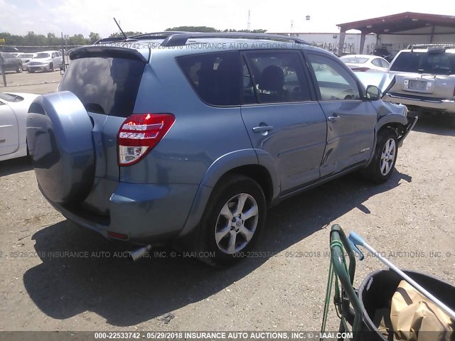 2T3ZF31VX9W012540 - 2009 TOYOTA RAV4 LIMITED BLUE photo 4