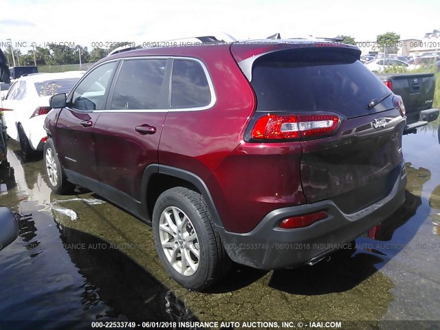 1C4PJLLB9JD606370 - 2018 JEEP CHEROKEE LATITUDE PLUS RED photo 3