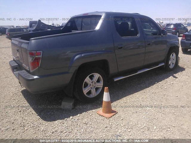 5FPYK1F52CB451742 - 2012 HONDA RIDGELINE RTL GRAY photo 4