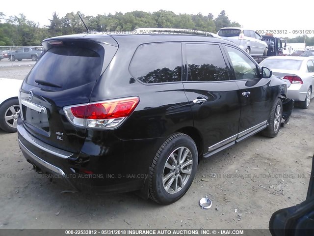 5N1AR2MM8EC682517 - 2014 NISSAN PATHFINDER S/SV/SL/PLATINUM BLACK photo 4