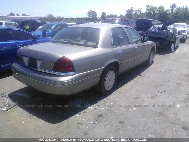 2FAHP71W04X108402 - 2004 FORD CROWN VICTORIA POLICE INTERCEPTOR GOLD photo 4