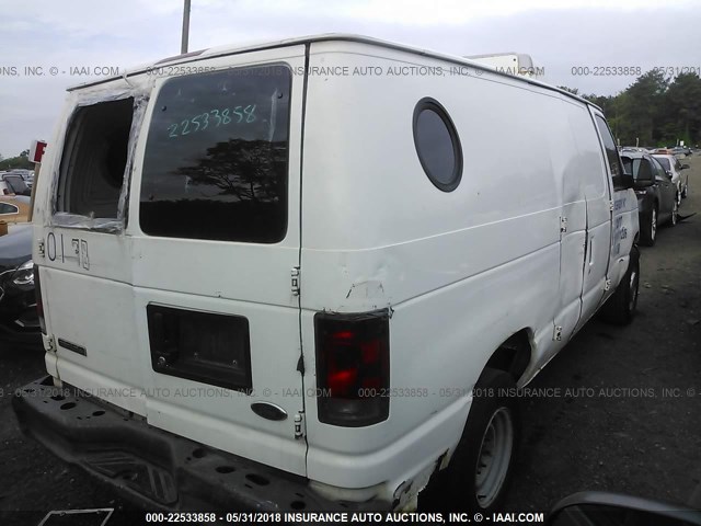 1FTNE24W76HB00270 - 2006 FORD ECONOLINE E250 VAN WHITE photo 4