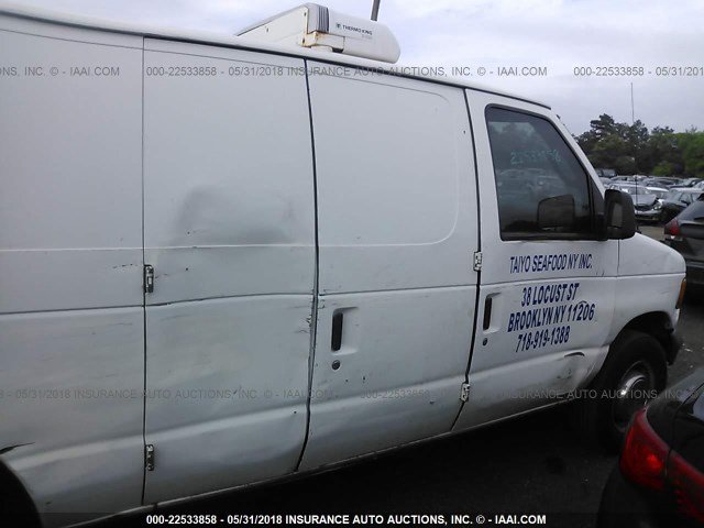 1FTNE24W76HB00270 - 2006 FORD ECONOLINE E250 VAN WHITE photo 6