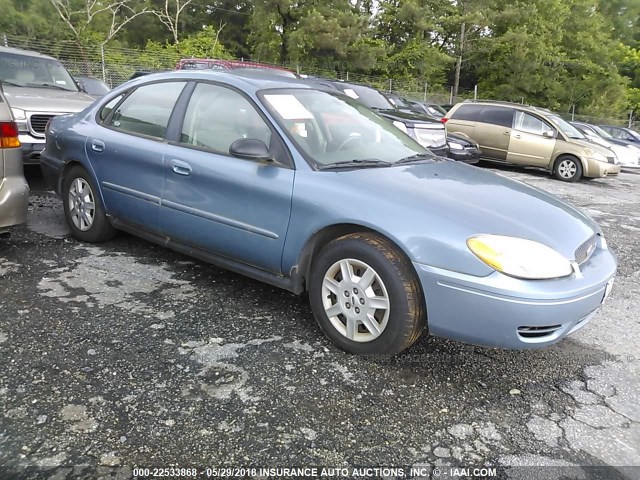 1FAHP53U76A224529 - 2006 FORD TAURUS SE BLUE photo 1