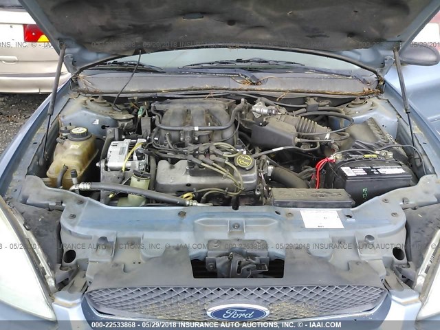 1FAHP53U76A224529 - 2006 FORD TAURUS SE BLUE photo 10