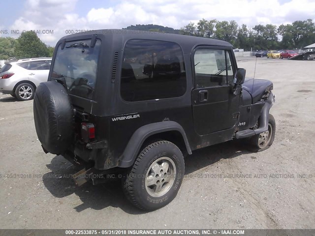 1J4FY19P1SP315029 - 1995 JEEP WRANGLER / YJ S/RIO GRANDE BLACK photo 4